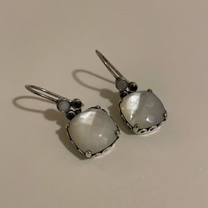 Pandora sterling mother of Pearl earrings